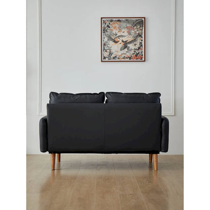Faux leather 58  Square Arm Loveseat
