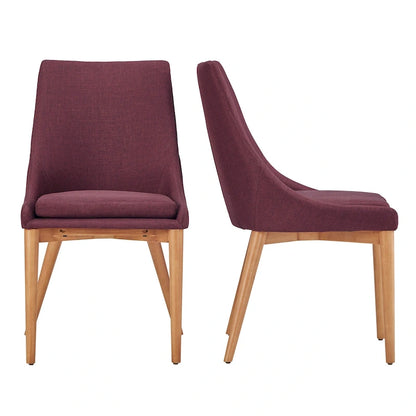 Sasha Oak Barrel Back Dining Chair (Set of 2) by iNSPIRE Q Modern - Set of 2