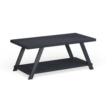 Roundhill Furniture The Gray Barn Cedar Ridge Contemporary Replicated Wood Shelf Coffee Table