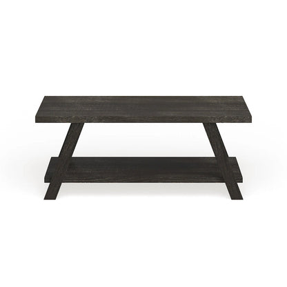 Roundhill Furniture The Gray Barn Cedar Ridge Contemporary Replicated Wood Shelf Coffee Table