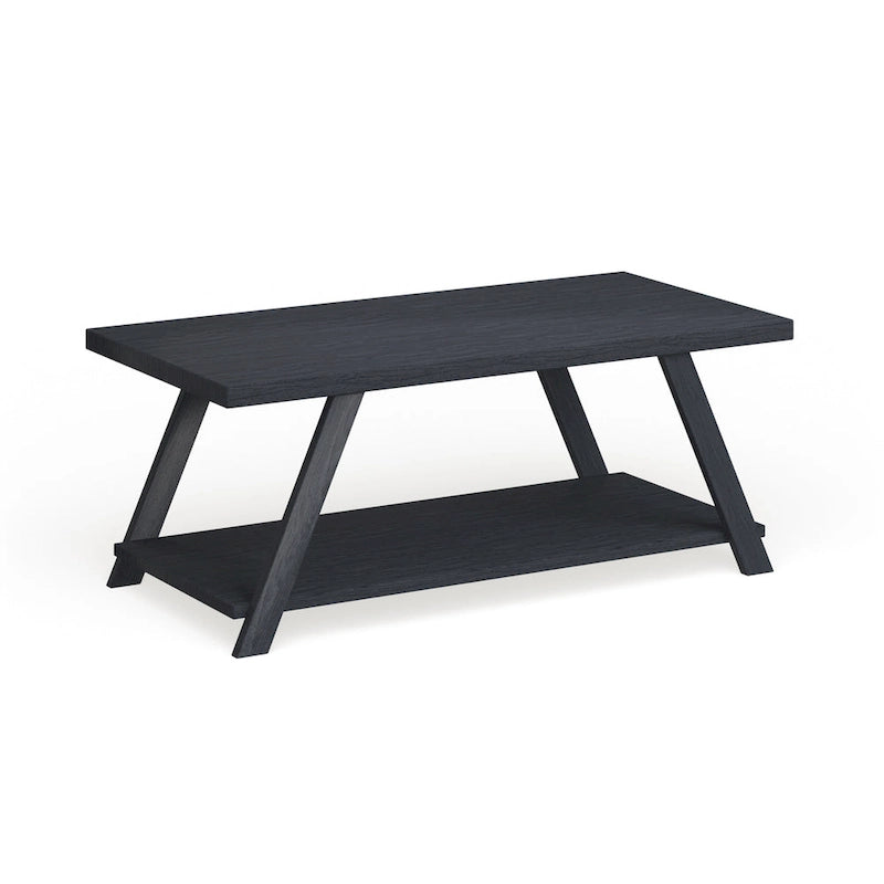 Roundhill Furniture The Gray Barn Cedar Ridge Contemporary Replicated Wood Shelf Coffee Table
