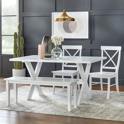 Tavolo da pranzo da picnic con base a X Simple Living Sumner