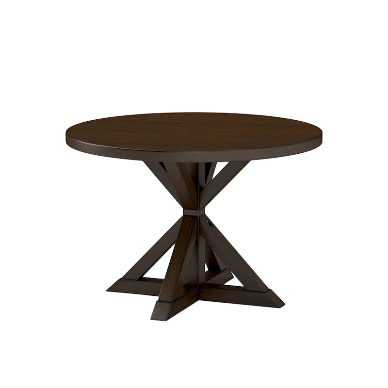 Roundhill Furniture Windvale Cross-Buck Base Dining Table