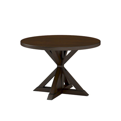 Roundhill Furniture Windvale Cross-Buck Base Dining Table