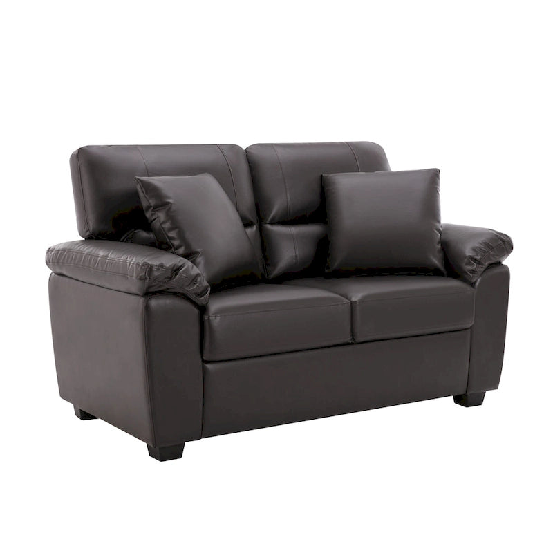 Morden Fort Upholstered Loveseats for Living Room,Two-Seater Sofa Faux Leather