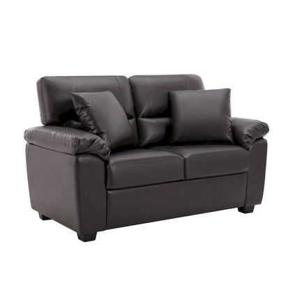Morden Fort Upholstered Loveseats for Living Room,Two-Seater Sofa Faux Leather