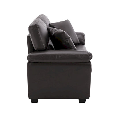 Morden Fort Upholstered Loveseats for Living Room,Two-Seater Sofa Faux Leather