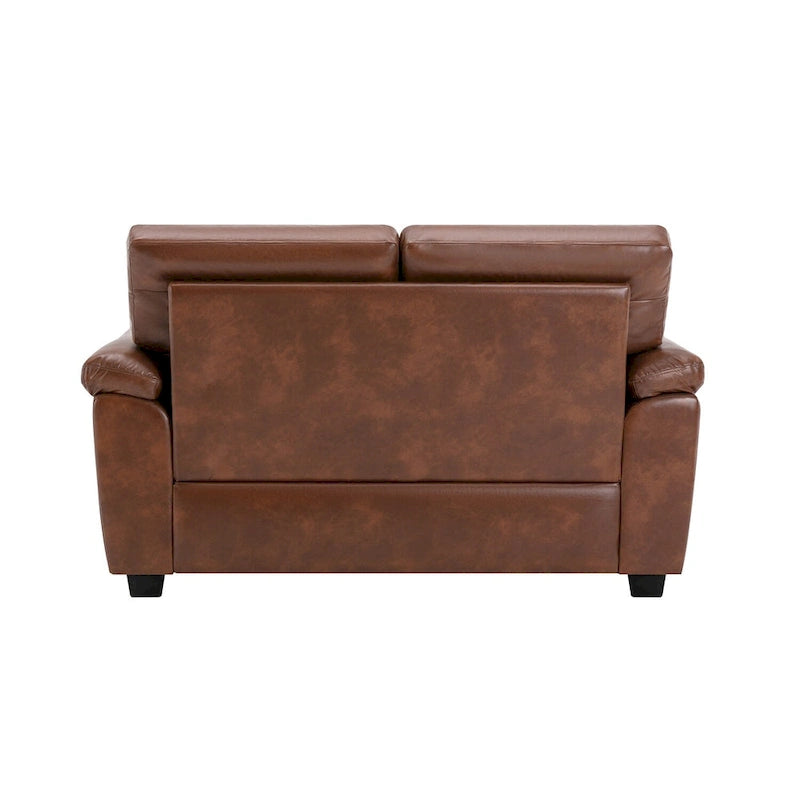 Morden Fort Upholstered Loveseats for Living Room,Two-Seater Sofa Faux Leather