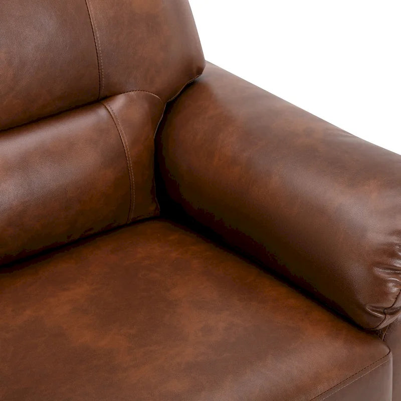 Morden Fort Upholstered Loveseats for Living Room,Two-Seater Sofa Faux Leather