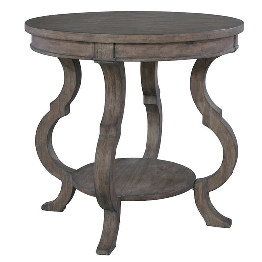Round Solid Wood End Table - Lincoln Park