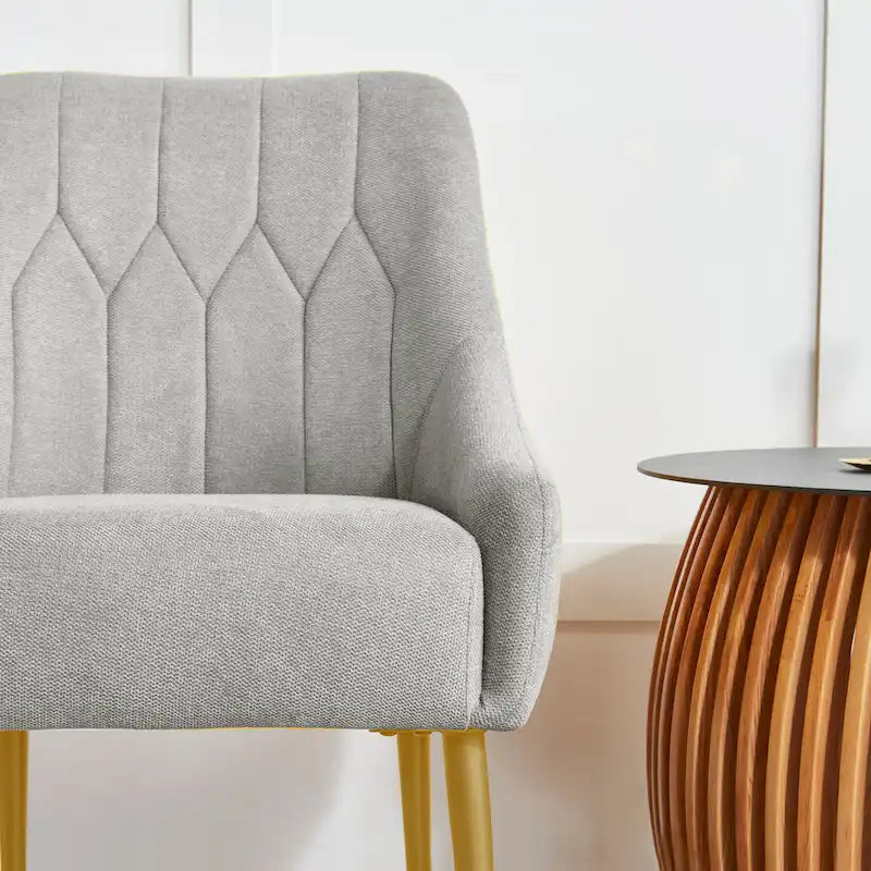 Corvus Abigail Upholstered Accent Chair with Metal Legs