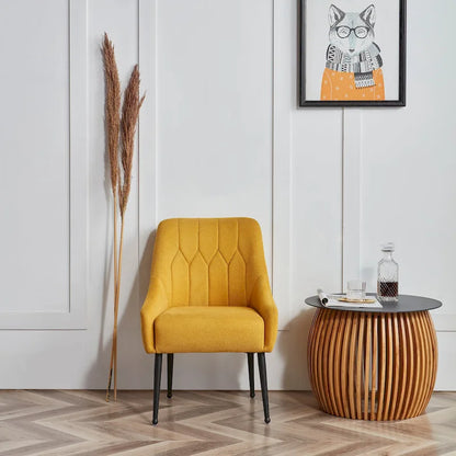 Corvus Abigail Upholstered Accent Chair with Metal Legs