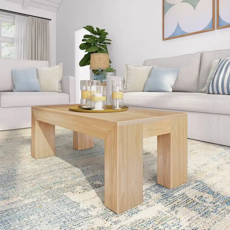 Plank and Beam Modern Rectangular Coffee Table - 40  x 20