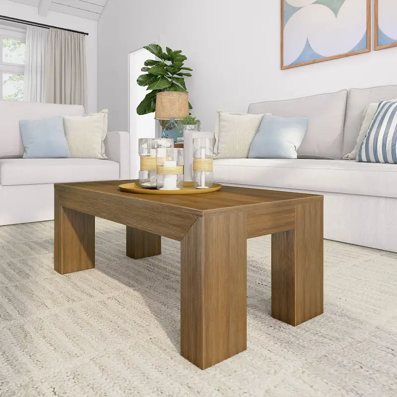 Plank and Beam Modern Rectangular Coffee Table - 40  x 20 