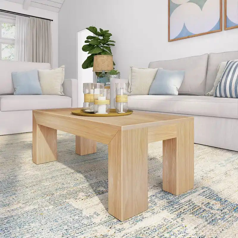 Plank and Beam Modern Rectangular Coffee Table - 40  x 20