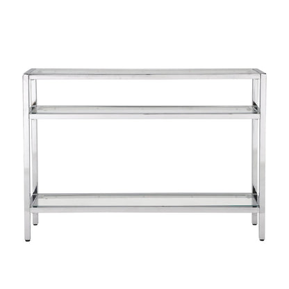 Carolina Living Chrysalis 3 Tier Glass Top Console Table - Gold