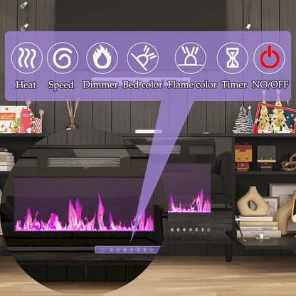 Fireplace TV Stand Electric Fireplace TV Console w/Remote Control