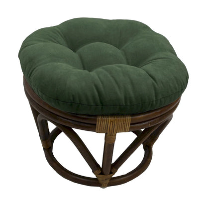 Bali 18-inch Footstool with Microsuede Cushion