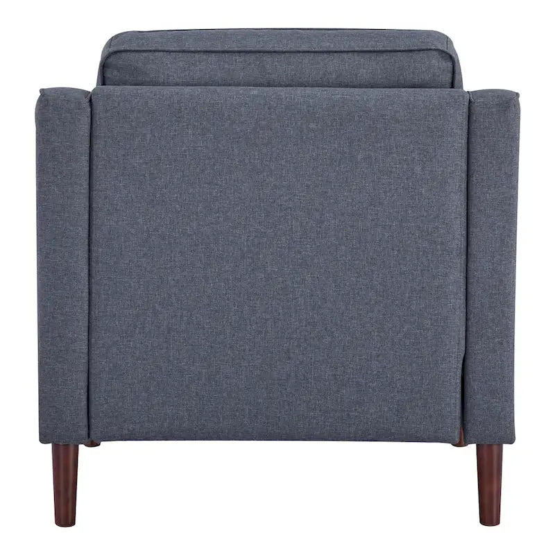 Sedona Modern Accent Chair, Faux Linen / Vegan Leather Armchair