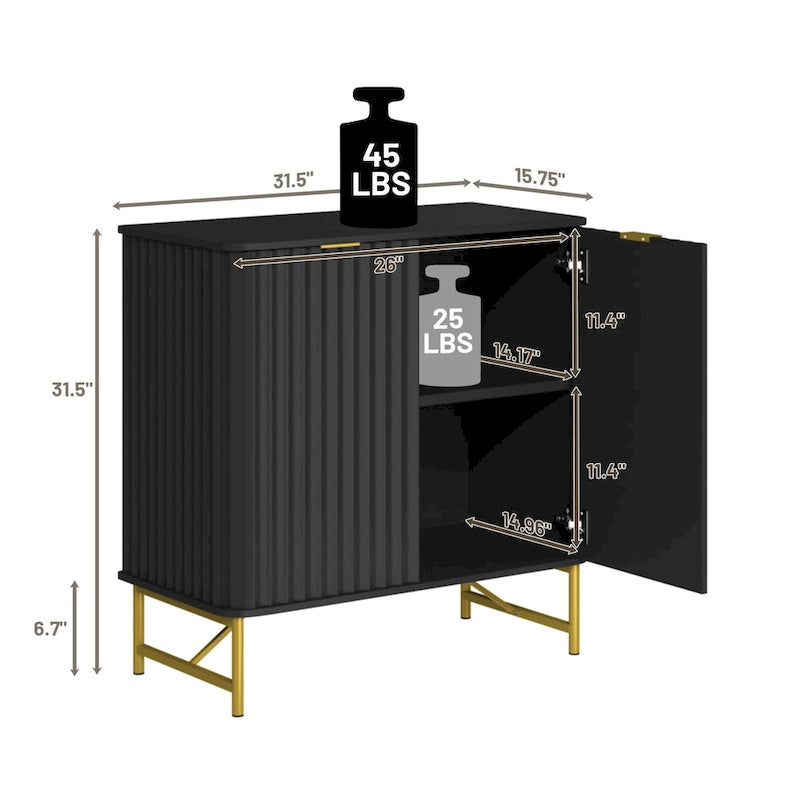 Credenza/Madia moderna Clihome in MDF a 2 ante