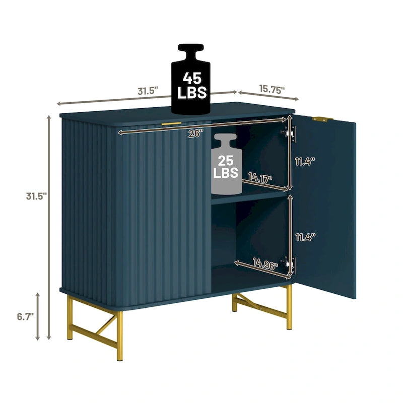 Credenza/Madia moderna Clihome in MDF a 2 ante
