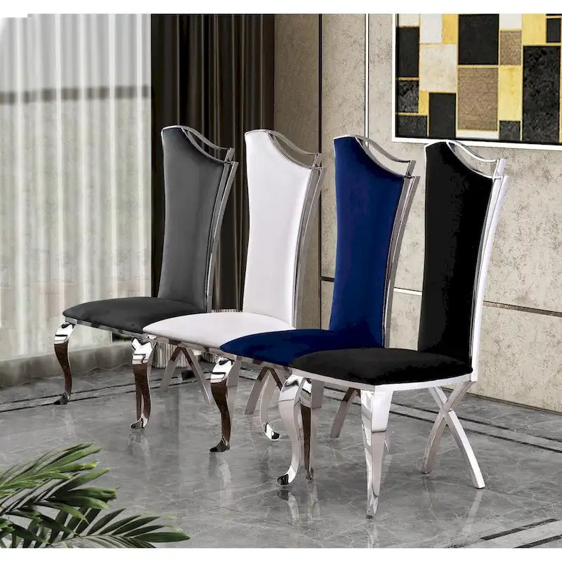 Best Quality Furniture Luxe Upholstered Dining Accent Chairs (Set of 2)