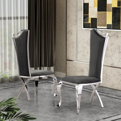 Best Quality Furniture Luxe Upholstered Dining Accent Chairs (Set of 2)