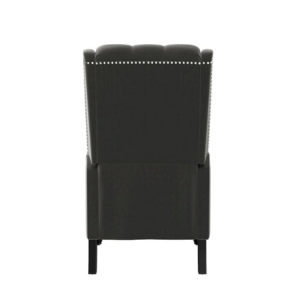 Gracewood Hollow Bea Velvet Wingback Push Back Recliner Chair