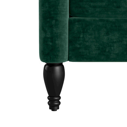 Gracewood Hollow Bea Velvet Wingback Push Back Recliner Chair