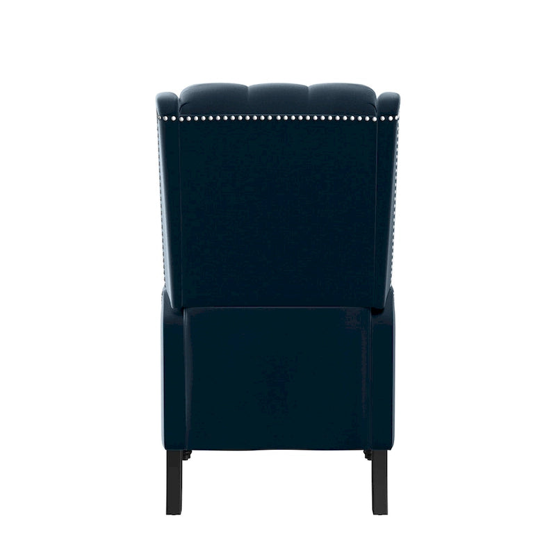 Gracewood Hollow Bea Velvet Wingback Push Back Recliner Chair