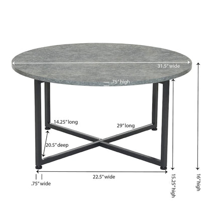 Household Essentials Round Coffee Table - 31.5