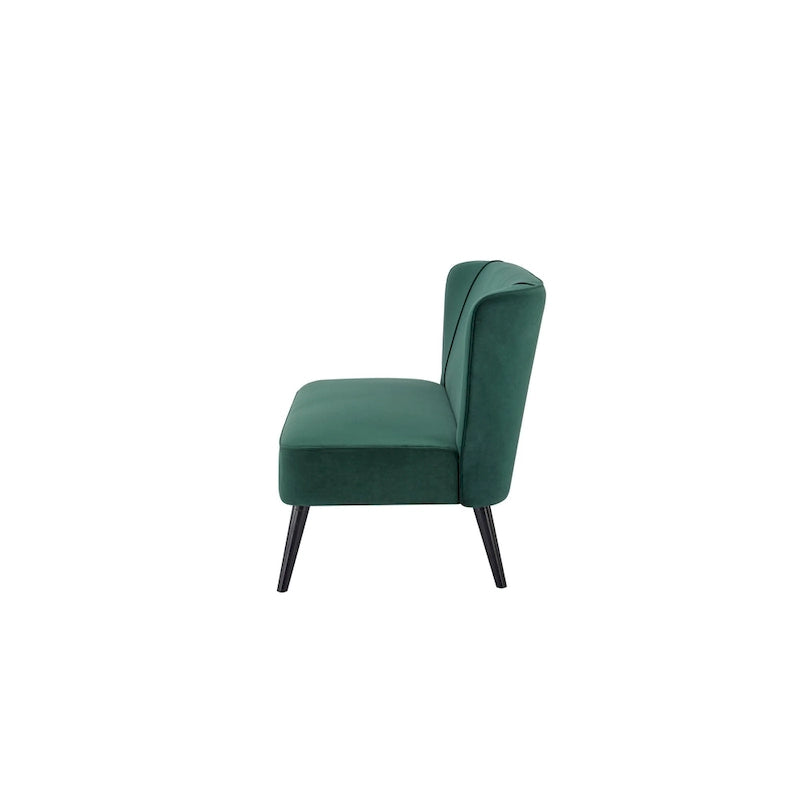 Divanetto con schienale ad ali Brooklawn Mid-century di Porch & Den