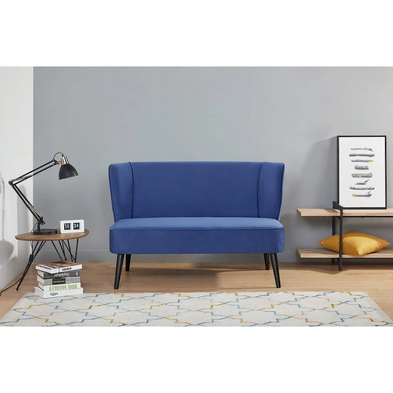 Divanetto con schienale ad ali Brooklawn Mid-century di Porch & Den