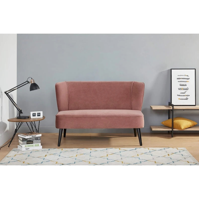 Divanetto con schienale ad ali Brooklawn Mid-century di Porch & Den