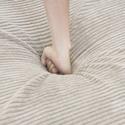 Corduroy Upholstered Deep Seat Comfy Sofa&Couches with Solid Wood Legs for Living Room