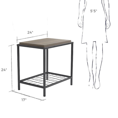 Brookside Ruby Wood and Metal Coffee and End Tables