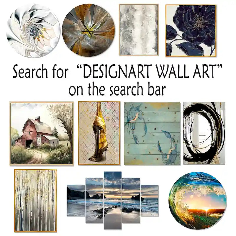 Designart  Blue and Yellow Intuitive Expressions I  Upholstered Abstract Accent Chair and Modern & Contemporary Arm Chair