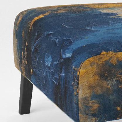 Designart  Blue and Yellow Intuitive Expressions I  Upholstered Abstract Accent Chair and Modern & Contemporary Arm Chair