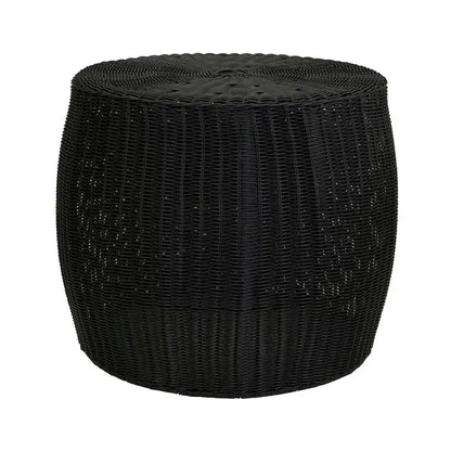 Household Essentials Handwoven Resin Barrel Side Table Storage Container