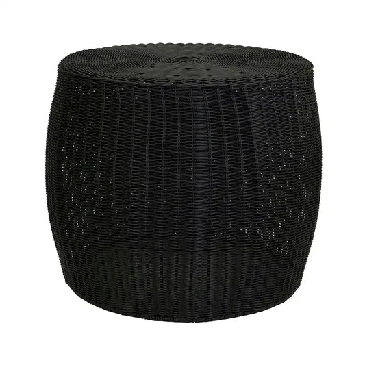 Household Essentials Handwoven Resin Barrel Side Table Storage Container