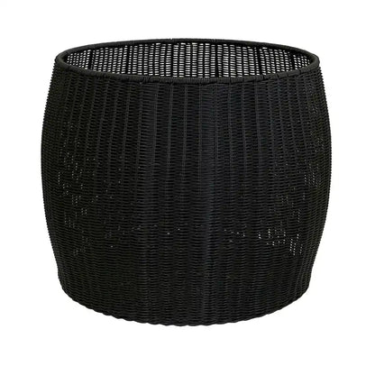 Household Essentials Handwoven Resin Barrel Side Table Storage Container