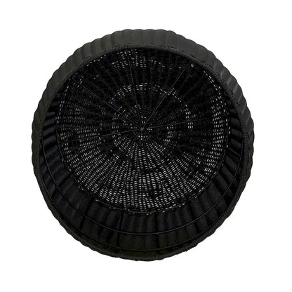 Household Essentials Handwoven Resin Barrel Side Table Storage Container