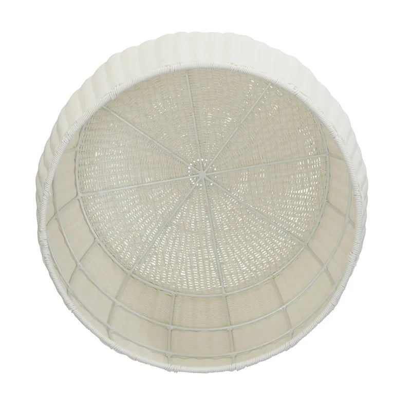 Household Essentials Handwoven Resin Barrel Side Table Storage Container