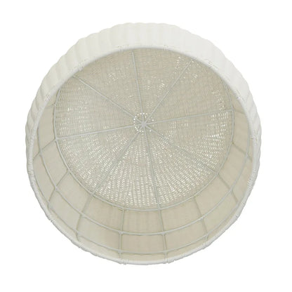 Household Essentials Handwoven Resin Barrel Side Table Storage Container