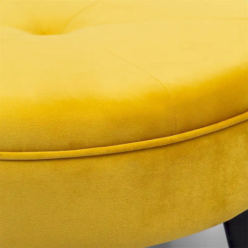 Adeco Carrington Juttersbo Round Tufted Fabric Ottoman