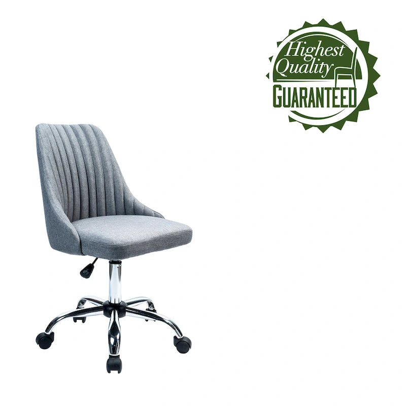 Porthos Home Jarvis Fabric Upholstered Office Chair with Chrome Base
