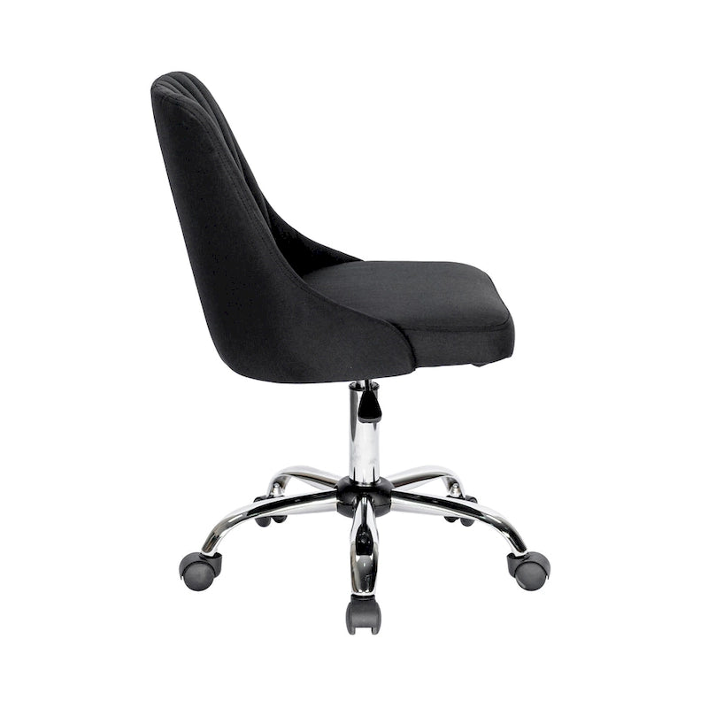 Porthos Home Jarvis Fabric Upholstered Office Chair with Chrome Base