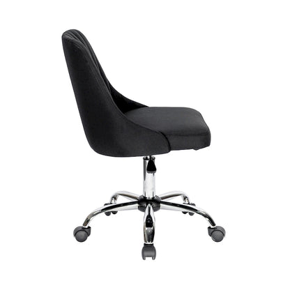 Porthos Home Jarvis Fabric Upholstered Office Chair with Chrome Base