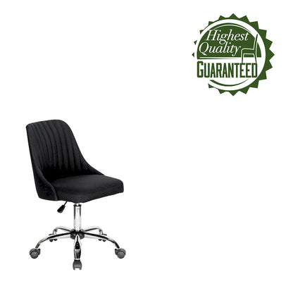Porthos Home Jarvis Fabric Upholstered Office Chair with Chrome Base