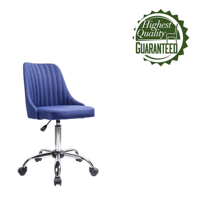 Porthos Home Jarvis Fabric Upholstered Office Chair with Chrome Base
